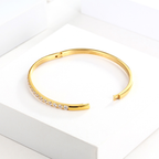細身ストーン バングル-B0007