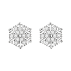 雪の結晶 ストーンピアス-E0015