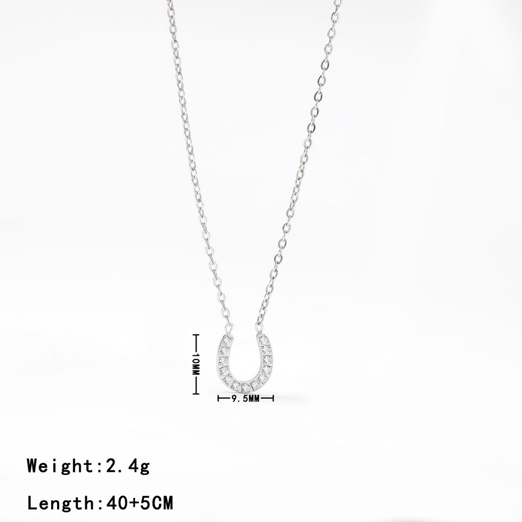 ホースシュー ストーンネックレス-N0006